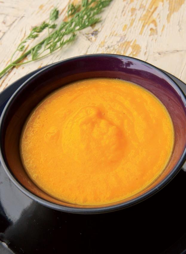 Creme de cenoura com gengibre