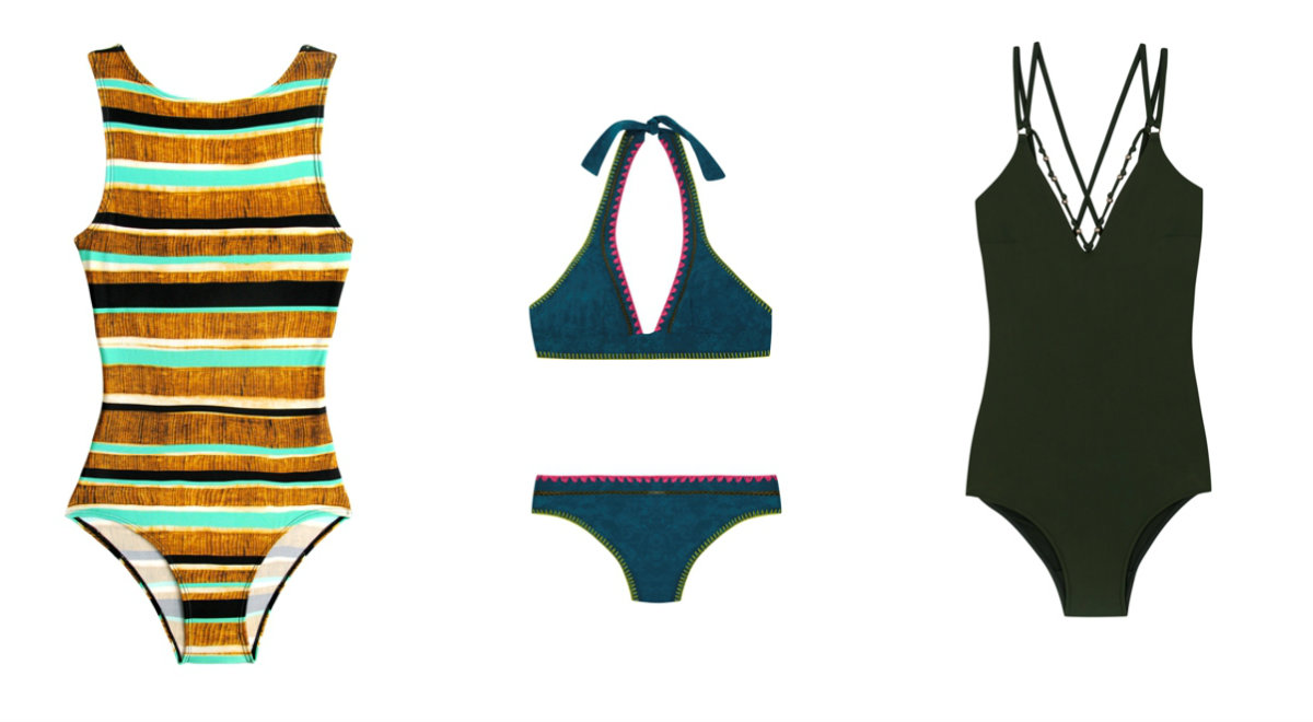 A tendência safari não se vai usar só na cidade, fugindo para dentro de água em forma de fato de banho ou biquíni.