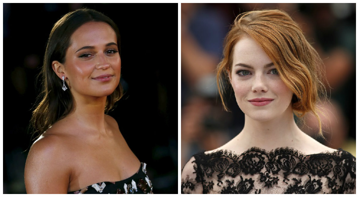 Alicia Vikander e Emma Stone têm 27 anos