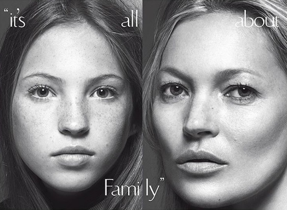 Lila Grace e Kate Moss posaram para a 'Vogue Itália'
