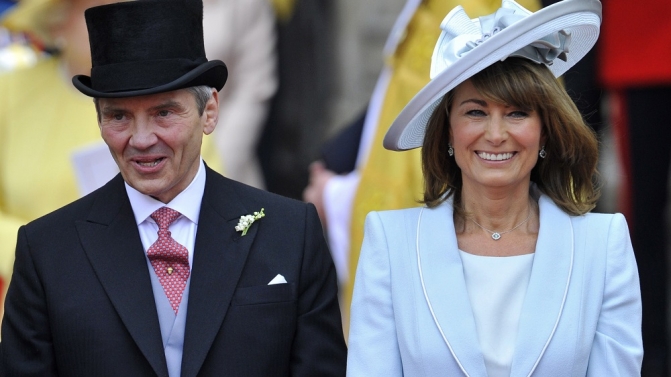 Michael e Carole Middleton estão casados desde 21 de junho de 1980