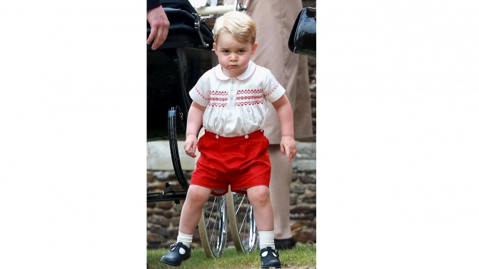 No dia do batismo da princesa Charlotte, em julho de 2015