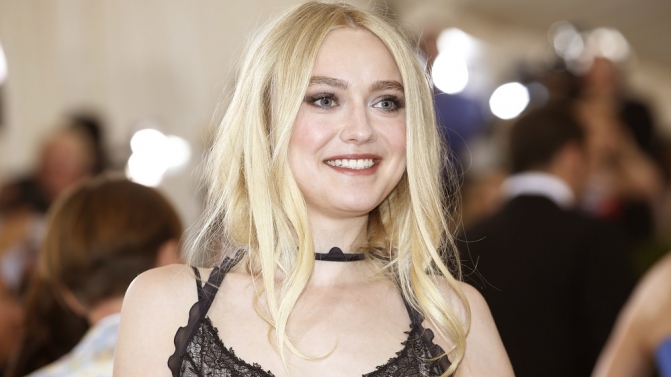 Actress Dakota Fanning arrives at the Met Gala in New York