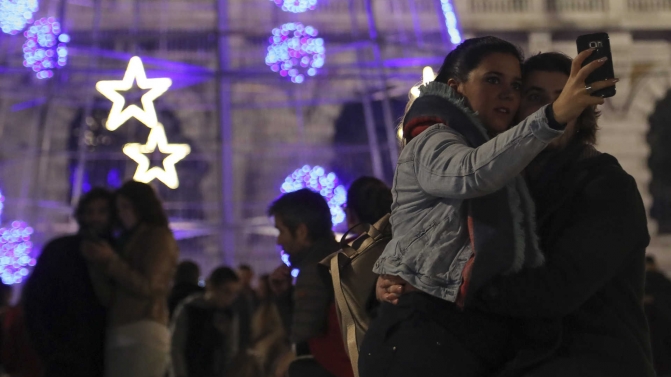 Inauguração das luzes de Natal nos Aliados