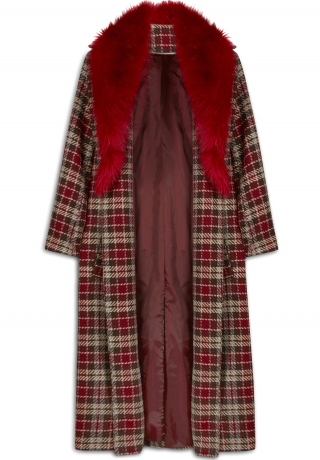 long-red-check-and-fur-collar-coat-e40