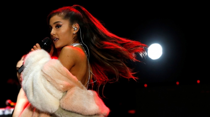 Singer Grande performs during KIIS-FM Wango Tango concert at StubHub Center in Carson