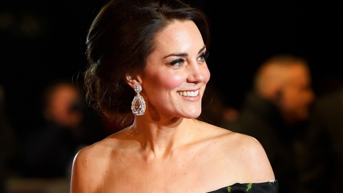 Britain’s Catherine the Duchess of Cambridge arrives for the British Academy of Film and Television Awards (BAFTA) at the Royal Albert Hall in London