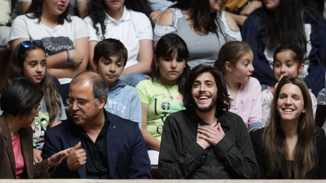 Salvador Sobral recebido na Assembleia da República