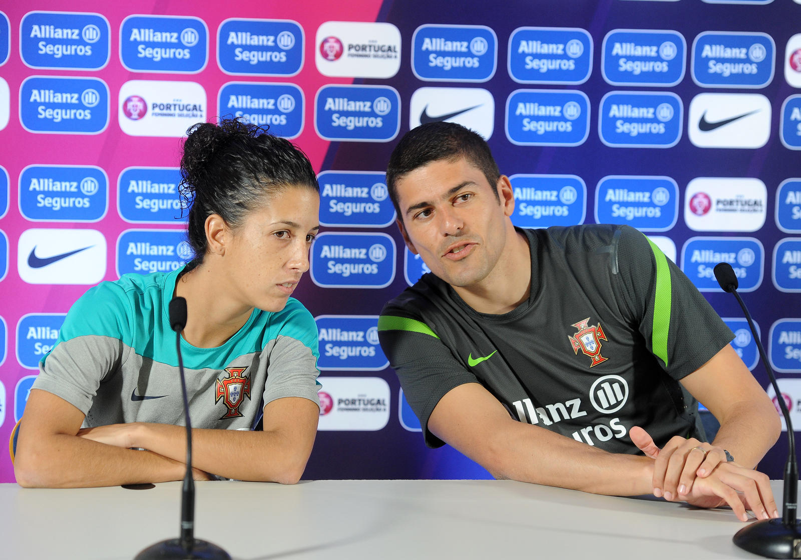 Cláudia Neto e selecionador