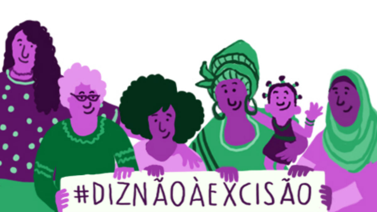 #DizNãoàExcisão Moldura Campanha Associação Mulheres sem Fronteiras