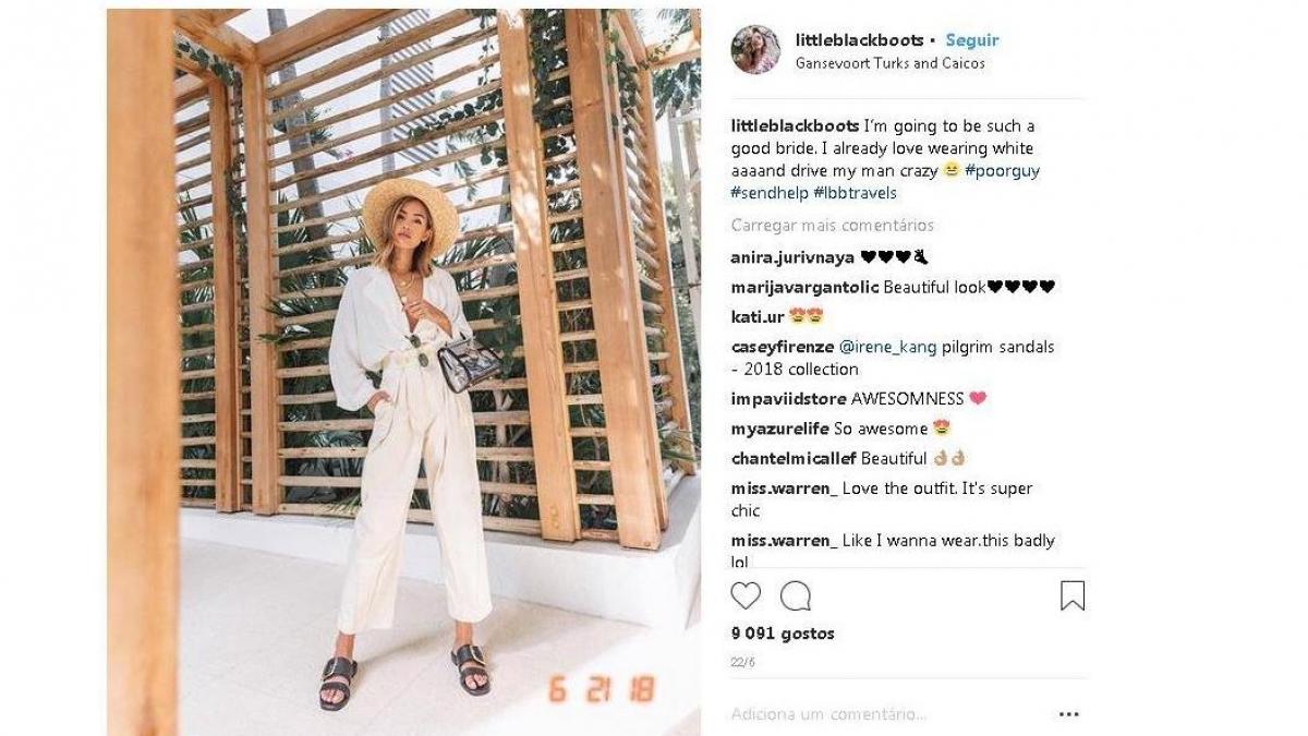 Calças paper bag, Imagem Instagram littleblackboots