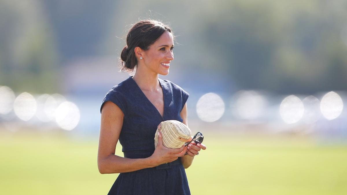 Meghan the Duchess of Sussex attends the presentation after a charity polo match in Windsor