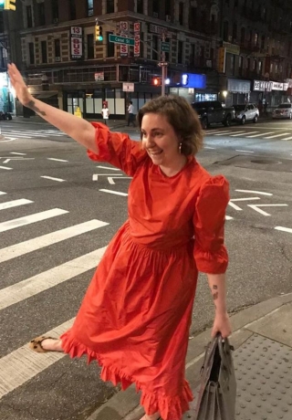 Lena Dunham with Josefinas in New York 1