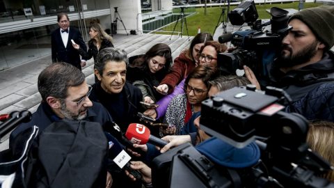 Manuel Maria Carrilho no Campus da Justiça e para reabertura do processo de acusação de violência doméstica sobre Bárbara Guimarães
