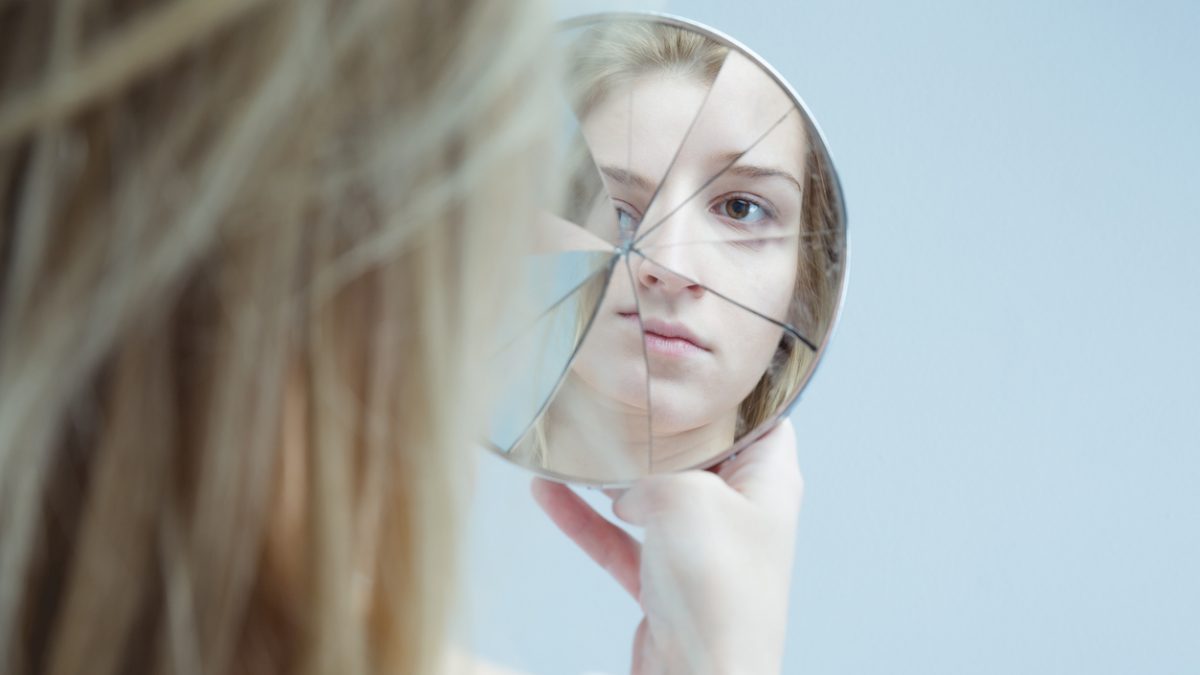 Woman with mental disorder