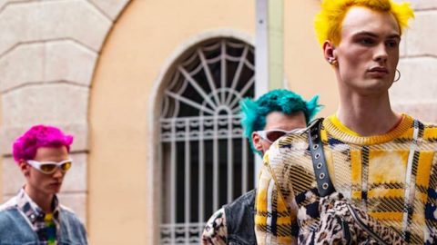 Donatella versace Keith Flint The prodigy coleção primavera/verão 2020