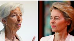 Christine Lagarde e Ursula von der Leyen [Fotografia: montagem EPA/REUTERS]