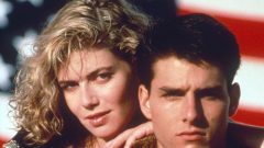 Kate McGillis e Tom Cruise na pele de Charlie Blackwood e Maverick em 'Top Gun', em 1986 [Fotografia: DR]