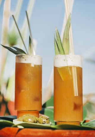 Luis Ferraz the vintage v rooftop Jungle Birds Spiced Rum Campari lima e sumo de maçã 10 euros