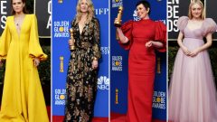 Zoey Deutch, Laura dern, Olivia Colman e Dakota Fanning na noite da 77ª gala dos Globos de Ouro