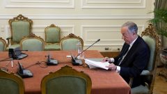 Marcelo Rebelo de Sousa reunido em Conselho de Estado esta quarta-feira, 18 de março [Fotografia: Presidência da República]