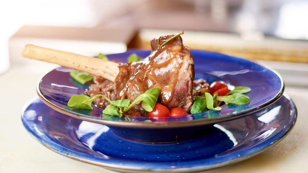 Meltingly tender meat with fresh vegetables.