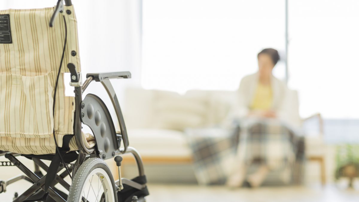 Senior lady in a wheelchair