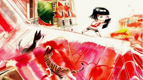 Ilustração do livro 'A Menina dos Olhos Ocupados', de André Carrilho