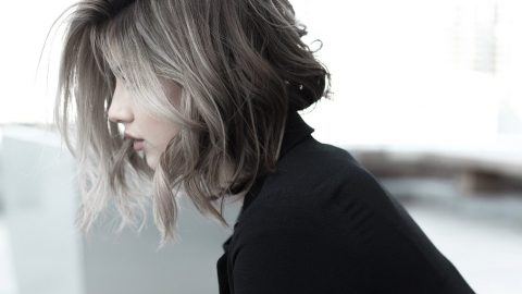 Bob balayage coloração tendência