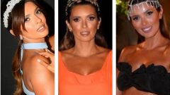 A apresentadora da TVI Maria Cerqueira Gomes em dois momentos do concurso 'Uma Canção Para Ti' e na festa de Verão da estação acessórios bijuteria cabelo shopping