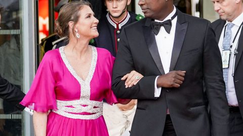 Princesa da Noruega Martha-Louise e o companheiro Durek Verrett [Fotografia: Lise Åserud / NTB / AFP) / Norway OUT]