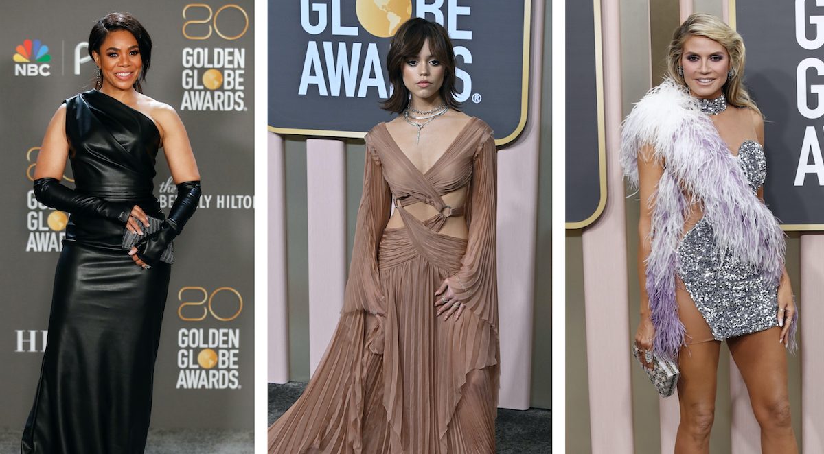 Globos de ouro passadeira vermelha