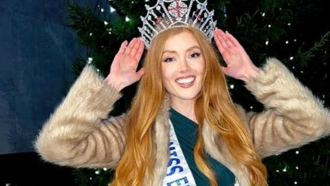 MIss Inglaterra sem maquilhagem concurso pioneiro