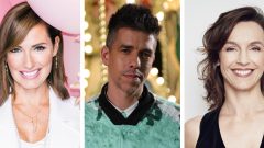 Fernanda Serrano, Vítor Fonseca (Cifrão) e Carla Maciel no novo elenco de 'Morangos com Açúcar' [Fotografia: Montagem/Divulgação TVI]