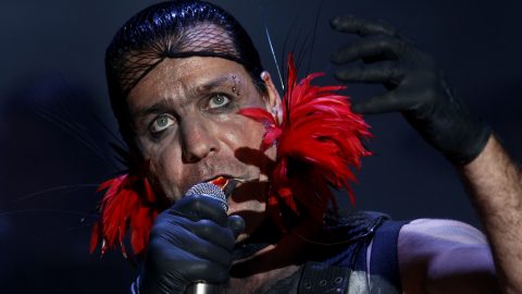 Till Lindemann, vocalista da banda alemã de Heavy Metal "Rammstein" [Fotografia: Steven Governo / Global Imagens]