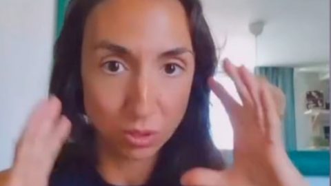 Influencer Joana Mascarenhas que revelou nas redes sociais que mergulhava a filha em água fria para travar as birras [Fotografia: Captura de ecrã]