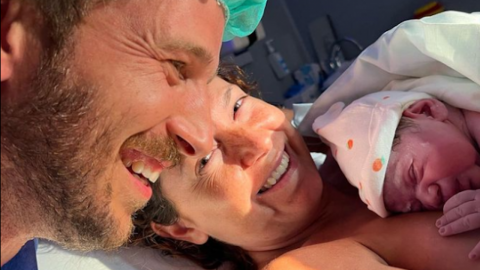 Gabriela Barros mãe Miguel Thiré nasceu