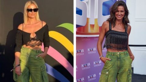 Cristina Ferreira Cláudia Vieira Nos Alive SIC calças cargo jeans shopping