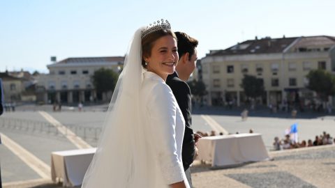 Infanta Maria Francisca de Bragança com o marido, o advogado Duarte de Sousa Araújo [Fotografia: Zed Jameson / Global Imagens]