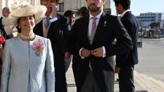 Dona Isabel de Herédia, D. Duarte Pio, pais da noiva Infanta Maria Francisca de Bragança, e Dom Afonso, príncipe da Beira [Fotografia: Zed Jameson / Global Imagens ]