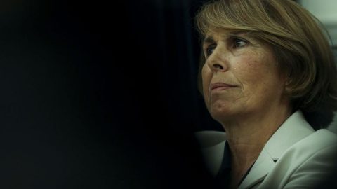 Fernanda Tadeu na comunicação ao país do primeiro ministro Demissionário António Costa, na conferência de imprensa na Residência Oficial em São Bento [Fotografia: Pedro Rocha / Global Imagens]