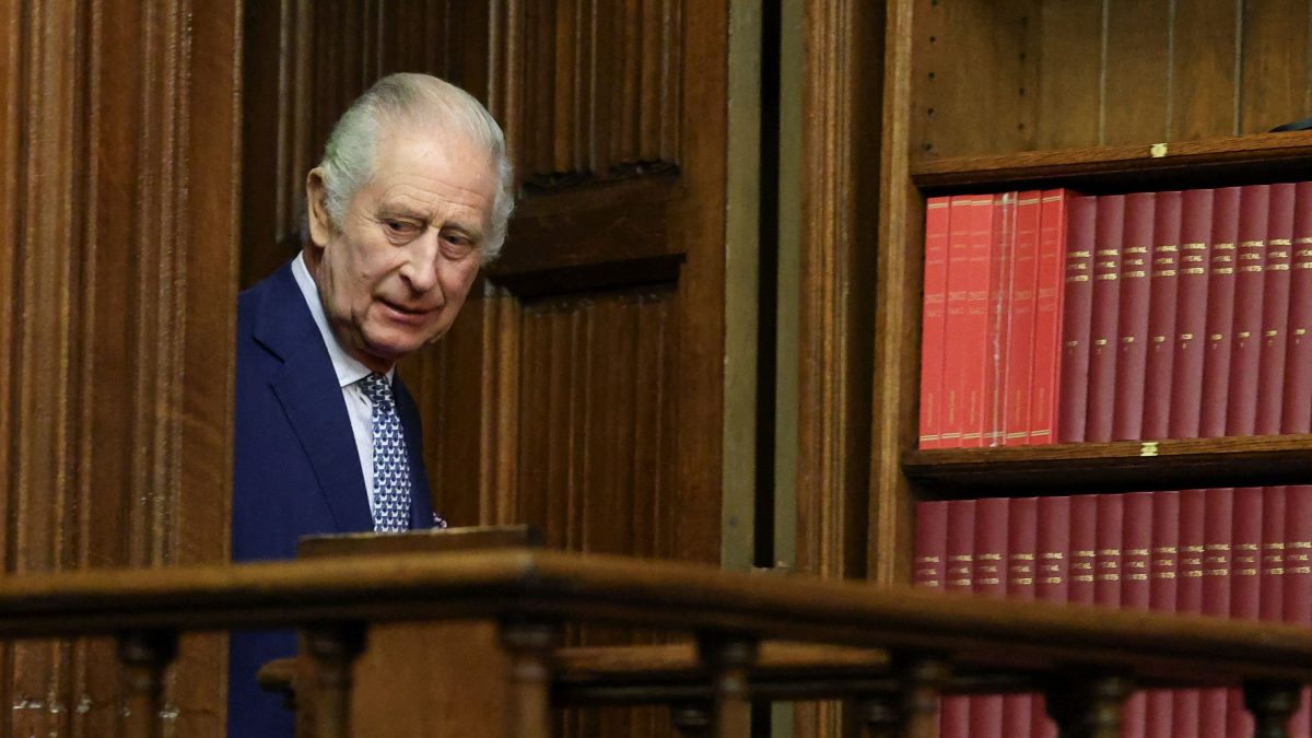 Britain's King Charles visits the Royal Courts of Justice in London