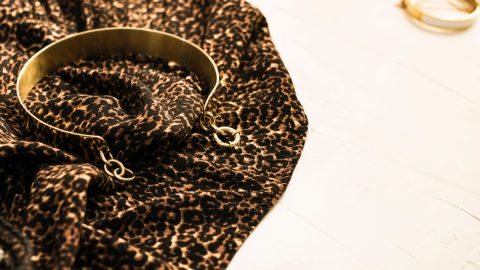 Vermelho e leopardo: combinação tendência