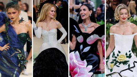 Zendaya, Nicole Kidman, Demi Moore e Gigi Hadid à chegada à MET Gala 2024, na segunda-feira, 6 de maio