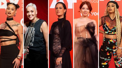 Jura (Joana Silva), Mariza, Mariana Pacheco, Bárbara Tinoco e Nenny nos prémios Play 2024 [Fotografia: Montagem/Prémios Play]