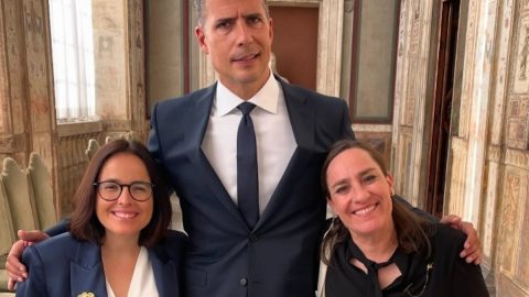 Joana Marques, Ricardo Araújo Pereira e Maria Rueff recebidos por Papa Francisco