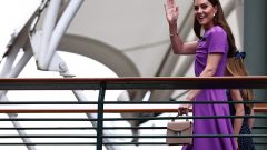 Catherine Princesa de Gales Kate middleton Wimbledon cor púrpura real