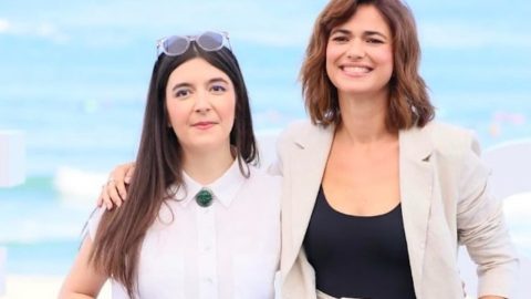 Realizadora Laura Carreira com a atriz Joana Santos festival cinema San Sebastian Espanha