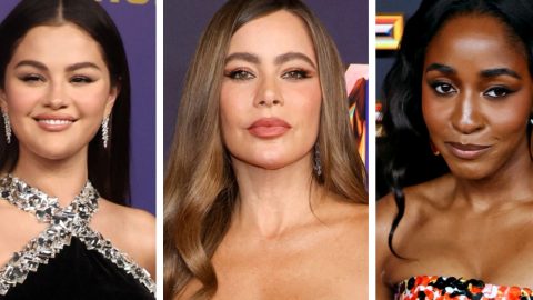 Selena Gomez, Sofia Vergara e Ayo Edebiri na noite dos Emmy produtos [Fotografia: Montagem AFP]