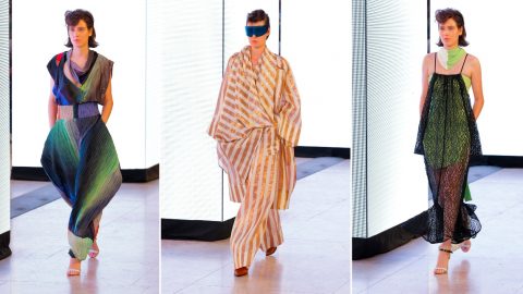 Propostas de Luís Buchinho para a primavera/verão 2025, na ModaLisboa glória anos 80 aposta